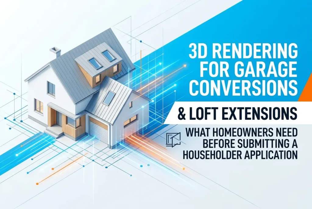 3D Rendering for Garage Conversions and Loft Extensions: What Homeowners Need Before Submitting a Householder Application